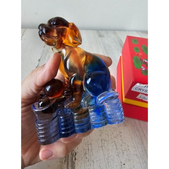 Kalifano Crystal dog puppy loyalty protection figurine statue decor unique new - Picture 7 of 8